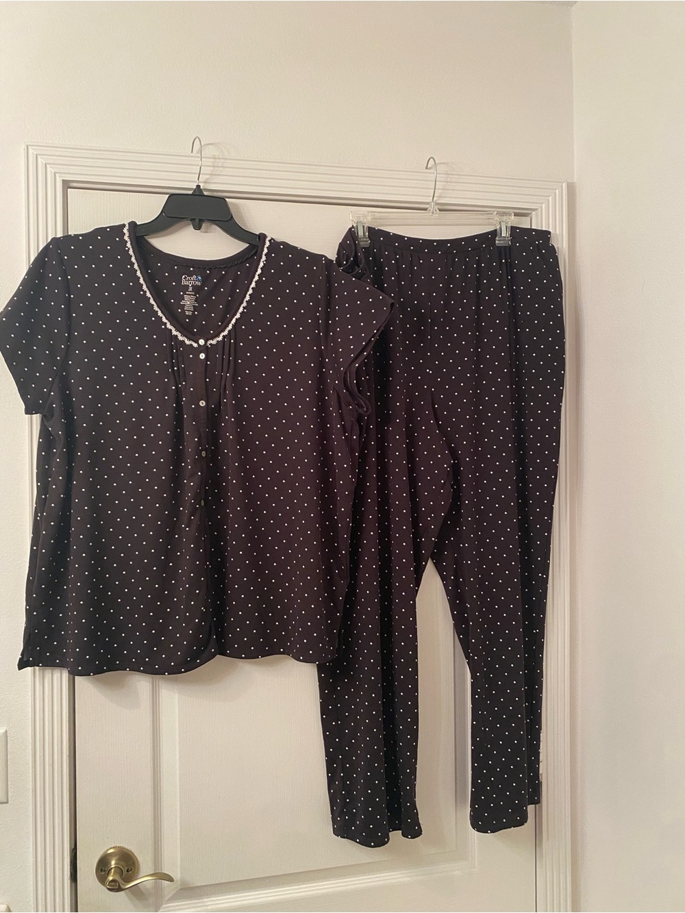Croft and Barrow Polka Dot Pajama Set Size 2X